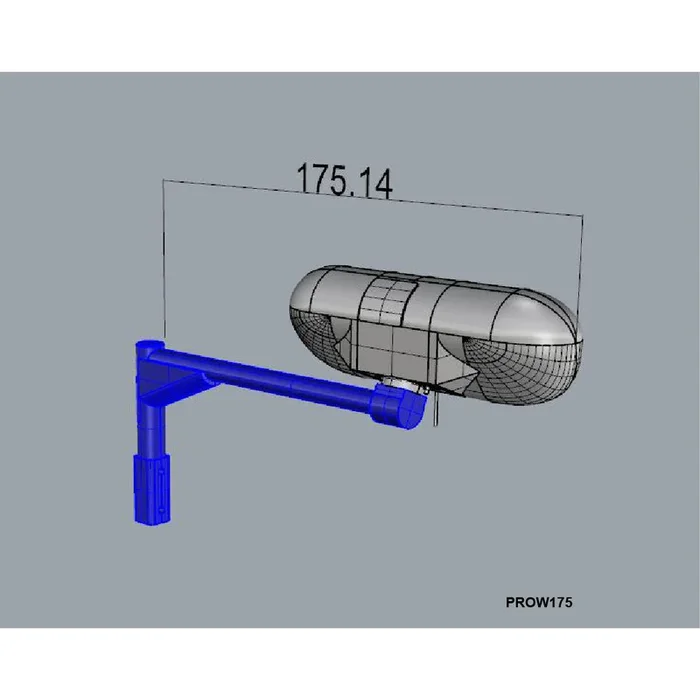 3D Printed Scale Winch AS 350 700 170mm Black