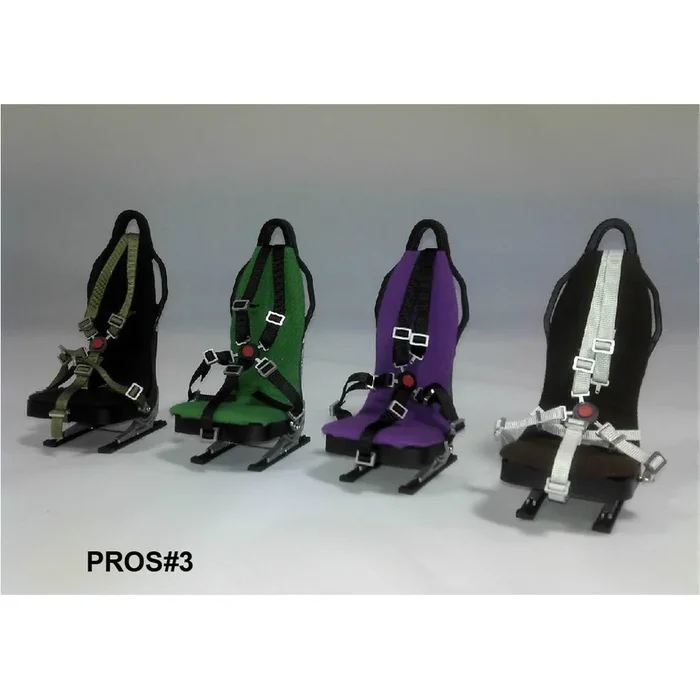 3D Printed Seat 1/8 W/O seat belt Gray H:141mm W:70mm L:55mm