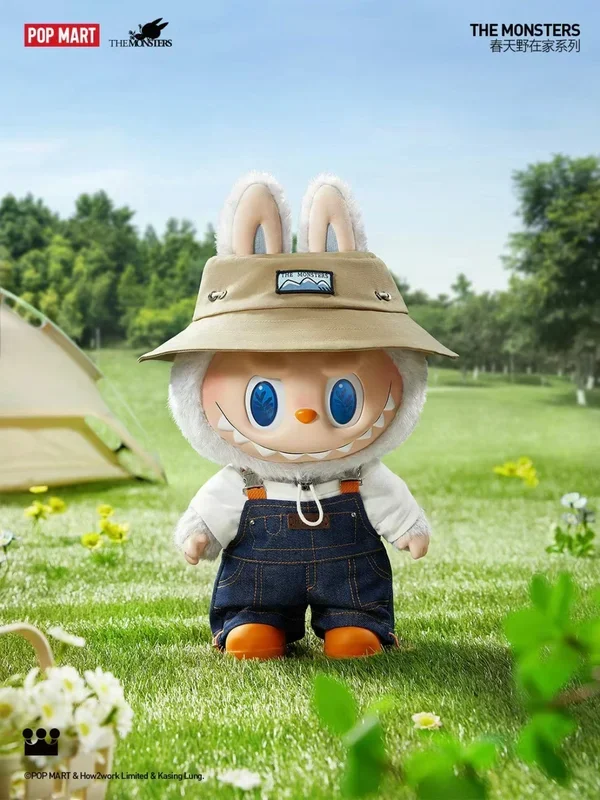 ?POPMART THE MONSTERS LABUBU ซีรี่ส์ Spring Wild at Home ตุ๊กตาไวนิลขนนุ่มขนาดใหญ่