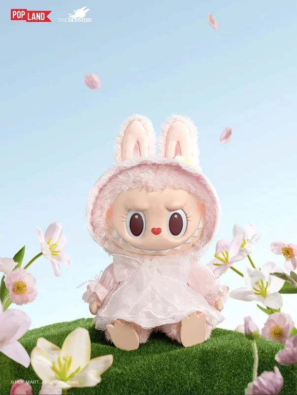 ?POPMART The Monsters Labubu Mokoko Fall Into Spring 春日搪膠毛絨公仔38cm (限量版)