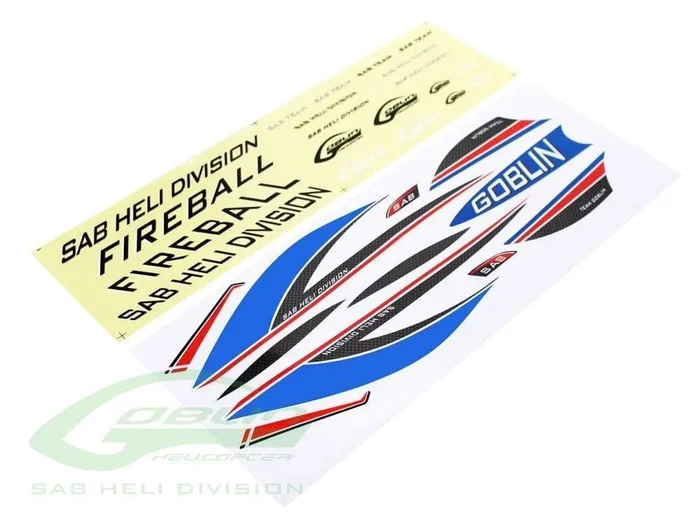 SAB Stickers Blue/Yellow for Goblin 280 Fireball